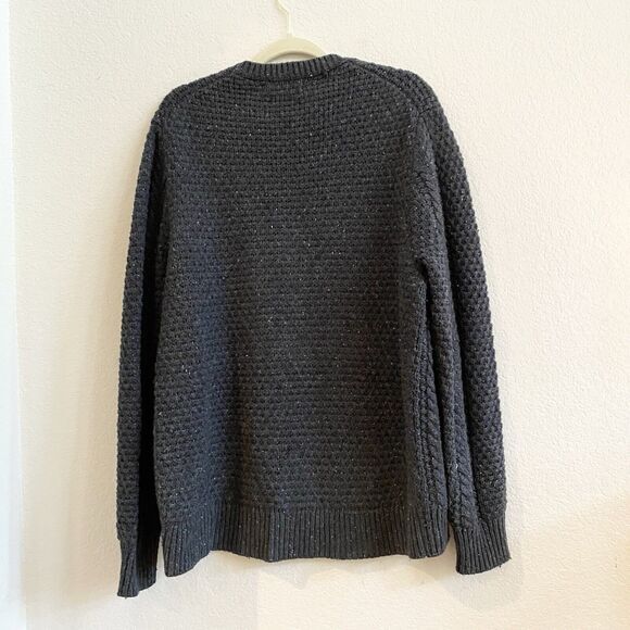 Mutual Weave Sweater Mens Large Dark Gray Heather Cotton Wool Blend‎ - Picture 8 of 10